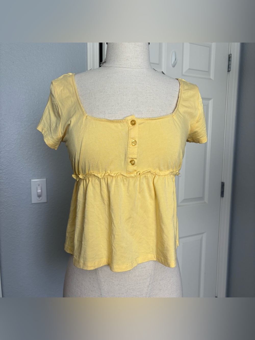 Yellow babydoll top